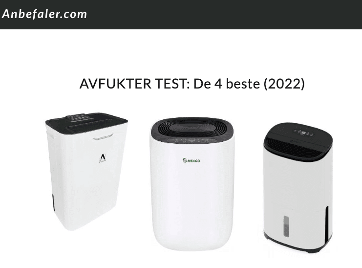Avfukter best i test 2022