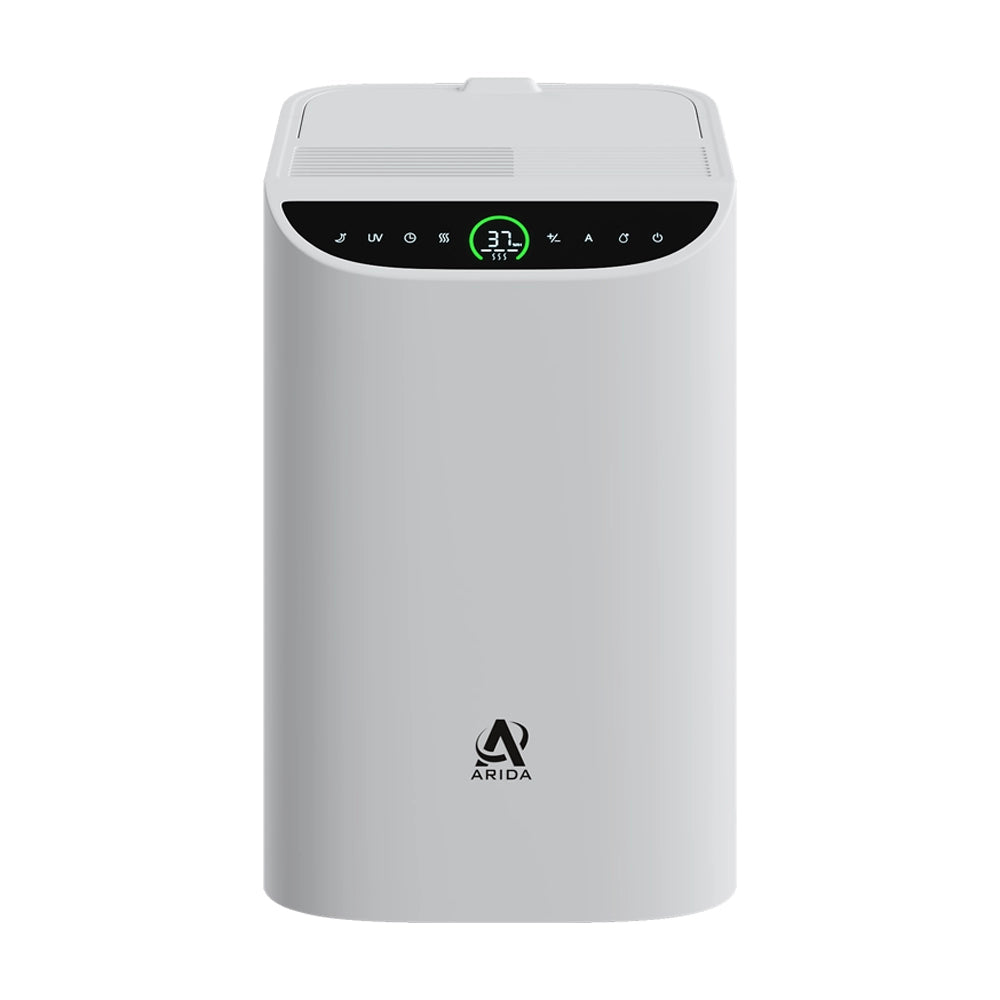 Arida EVA 1.000 Evaporativ luftfukter med stor vanntank WiFi og toppfylling front