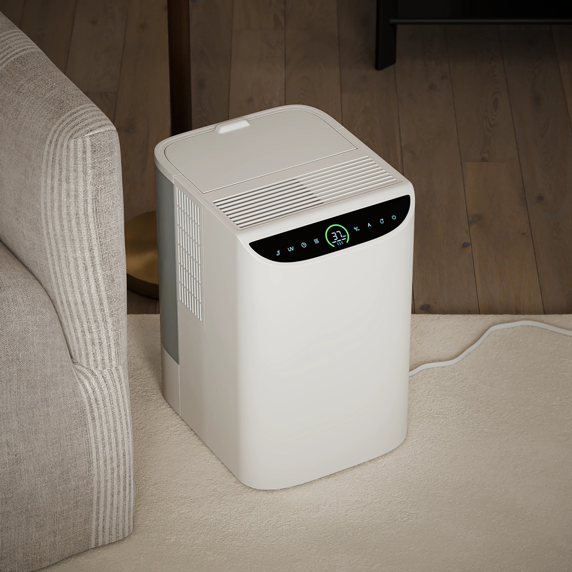 Arida Eva 1000 Evaporative Humidifier Living Room Control Panel