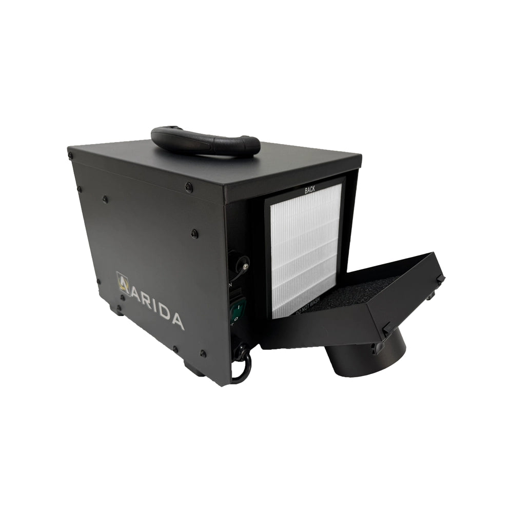 Arida Færder bakside luftfiltrering HEPA filter forfilter