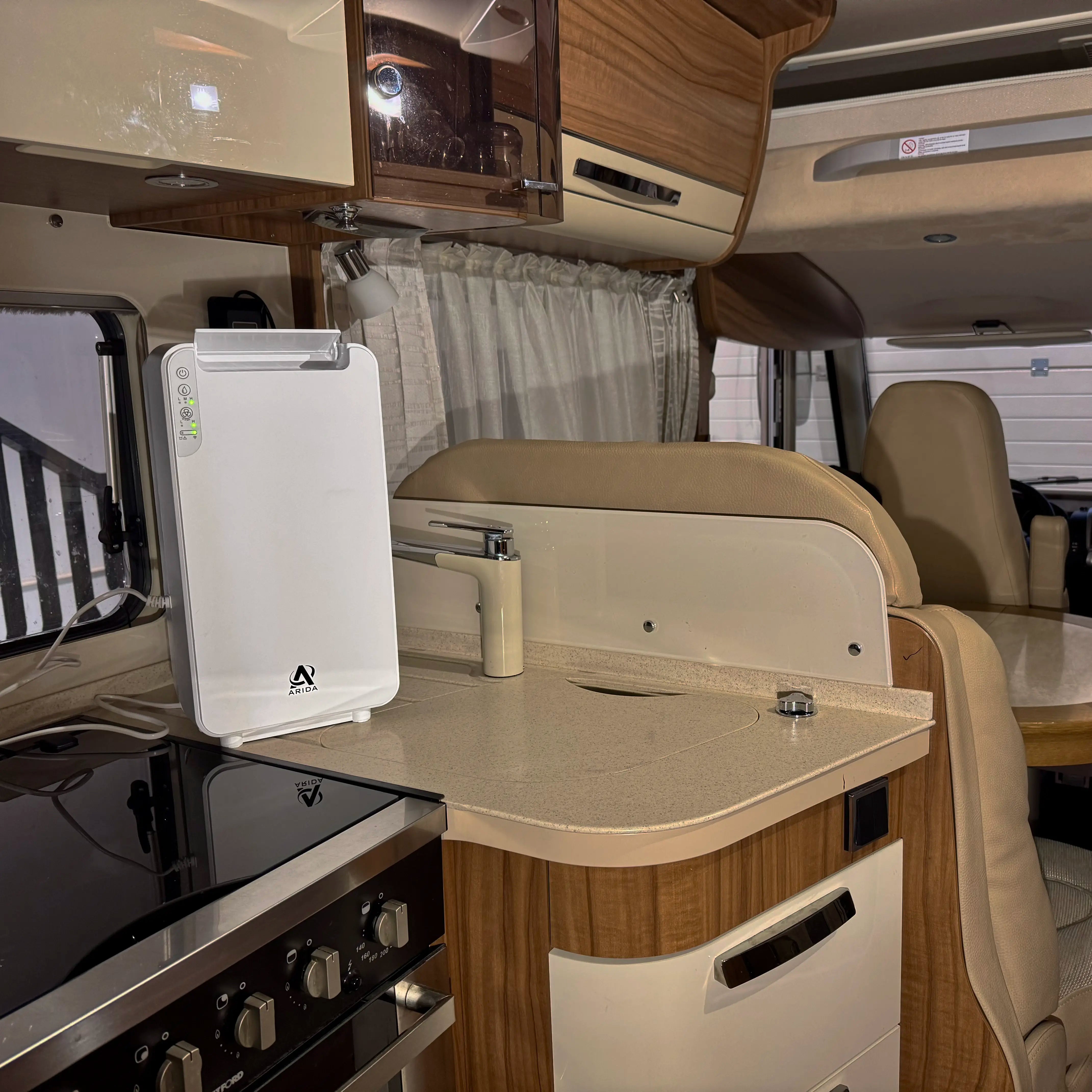 Arida Stavern luftavfukter med tørkerotor for bobil vinterlagring kalde temperaturer