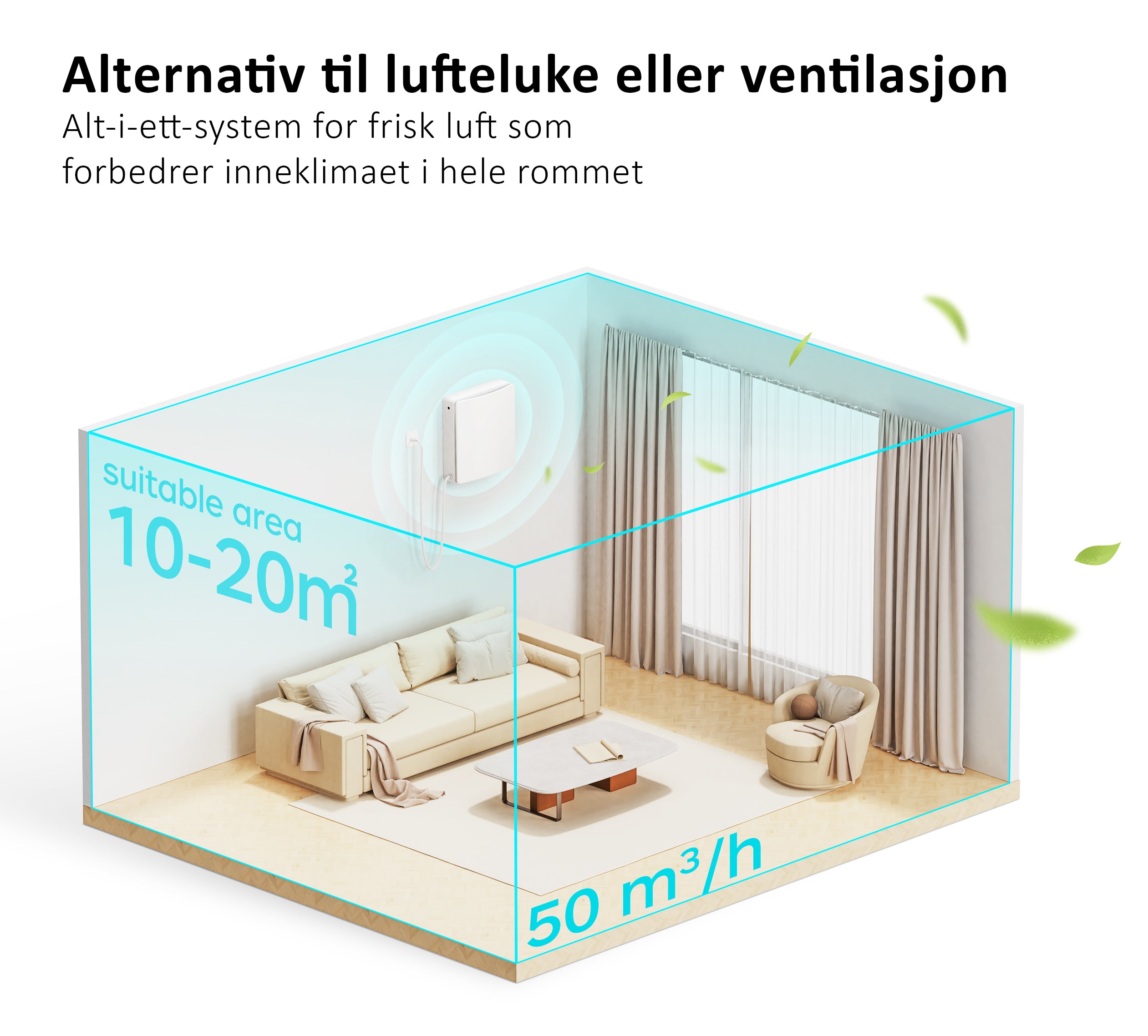 Arida Venti 160 WiFi alternativ til lufteluker og ventilasjon