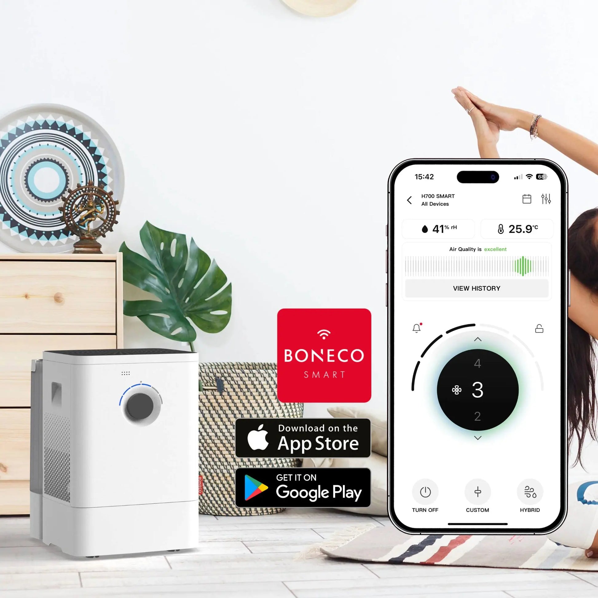 BONECO W400 Smart Luftvasker med App og WiFi