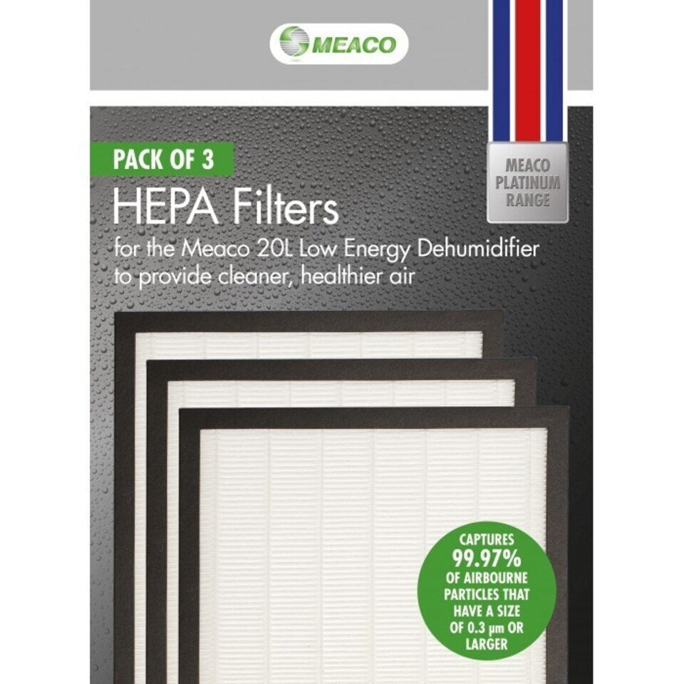 Meaco 20L Platinum HEPA-filter 3 stk eske