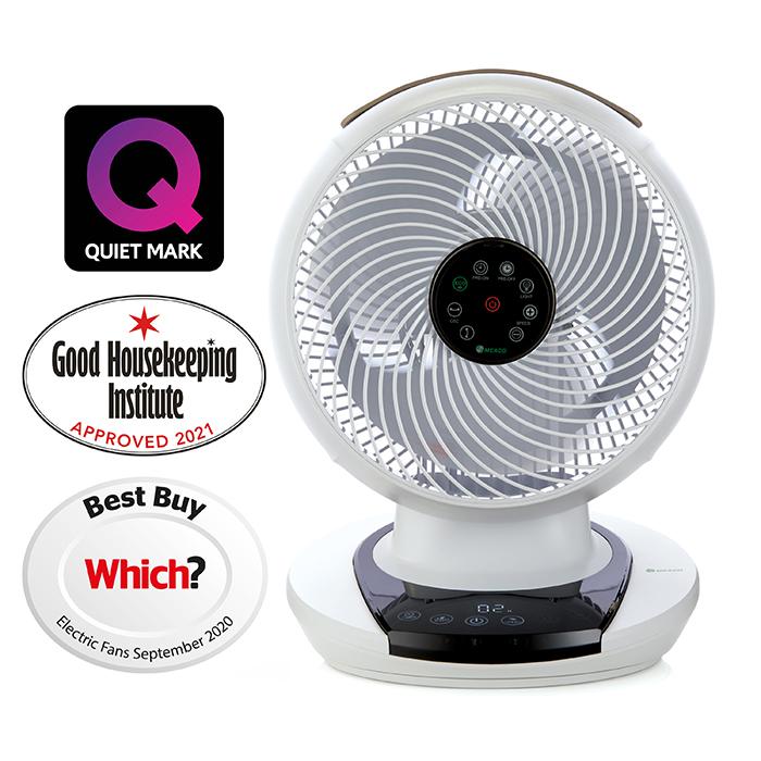 MeacoFan 1056 stilleågende sirkulasjonsvifte Quiet Mark Good Housekeeping Institute 2021 Best Buy Which 2020
