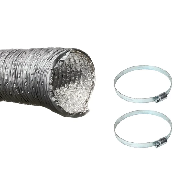 grå slange med to slangeklemmer